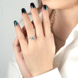 Amazing 925 Sterling Silver GRA Certified VVS1 D Color Moissanite Solitaire Wedding Engagement Fine Rings for Women