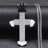 Catholic Cross Stainless Steel Jesus Christ Amulet Necklace - Gold Colour Chain Christian Necklaces Jewellery - The Jewellery Supermarket