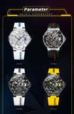PLAYBOY Luxury Original Silicone Strap Fashion Casual Quartz High Quality Waterproof Watches for Men