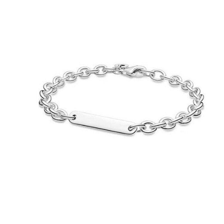 Exquisite Charm Bracelet Sterling Silver Classic Heart-Shaped T-shaped Design Bracelet -  Original Charm Jewellery - The Jewellery Supermarket