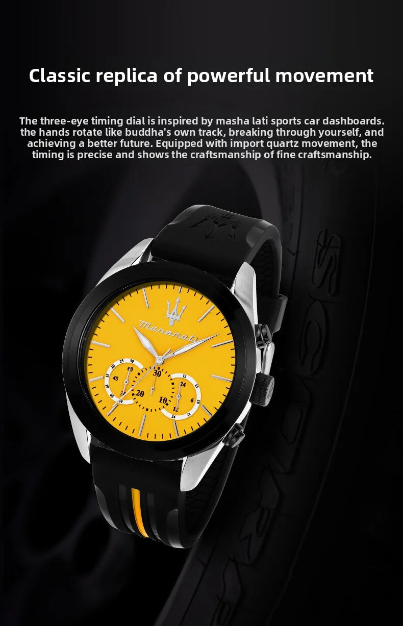 High Quality Maserati Trend Fashion Personality Explorer Series Multifunctional Chronograph High Quality Men's Watch