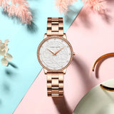 Elegant Top Layer Cowhide or Stainless Steel Strap Luxury Watch Quartz Movement 3ATM Waterproof Ladies Watches