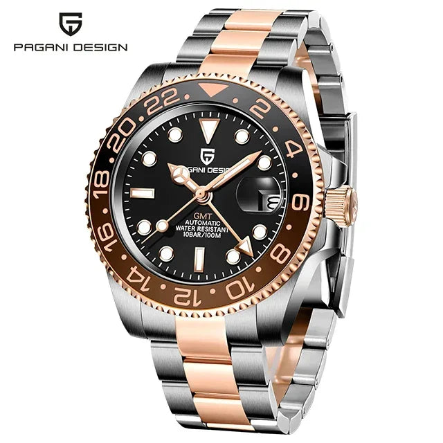 New Top Brand NH34 AR Coating Sapphire Glass Automatic Watch 100M Waterproof GMT Sports Mechanical Watches