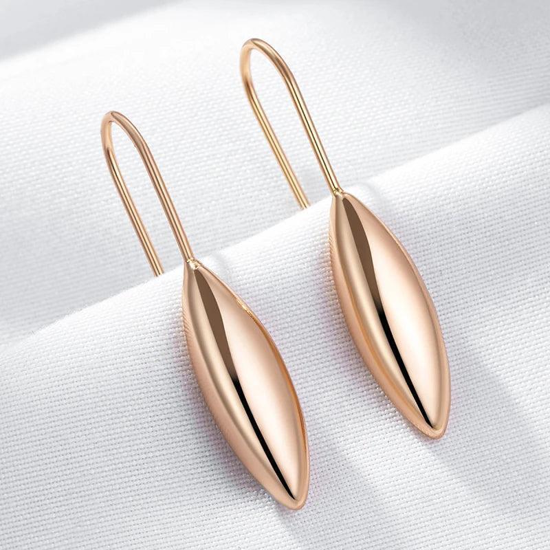 New Unusual Hollow Flower 14K Filled Rose Gold  Long Drop Earrings - Trend Geometric Daily Fashion Jewellery