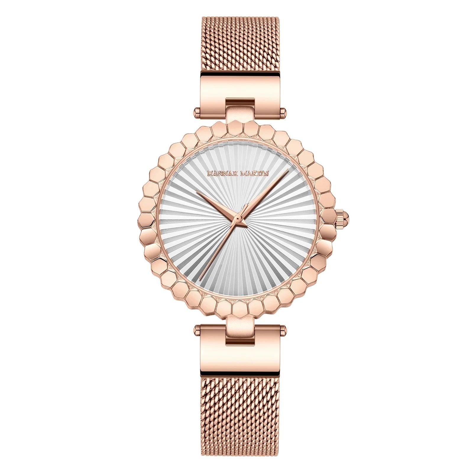 Luxury Dial Quartz Movement Stainless Steel Mesh Strap Fashion New Womens Watch Elegant Original Women Watches