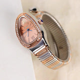 Unique Snake Shaped Design Bracelet Gold Silver Colour Women Quartz Watches - Luxury Bangle Watches Perfect Gifts