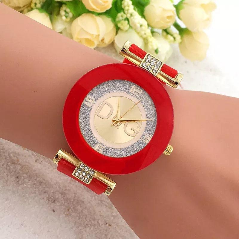 Luxury Brand Ladies Watches - White Silicone Diamond Letter Waterproof Digital Quartz Wrist Watches For Women - The Jewellery Supermarket