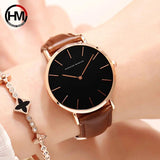 Top Brand Elegant Fashion Simple Low Price Quartz Movement Leather Strap Women Analog Waterproof Wristwatches
