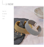 New Waterproof Stainless Steel Metal Wide Open Bracelet Bangle for Women High Quality Statement Daily Jewellery - The Jewellery Supermarket
