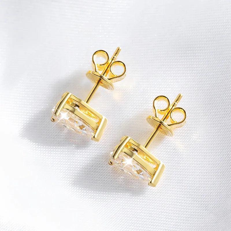 Awesome 1CT 2CT 4CT Pear Cut Moissanite Diamonds Stud Earrings for Women - Sparkling Solitaire Fine Jewellery - The Jewellery Supermarket