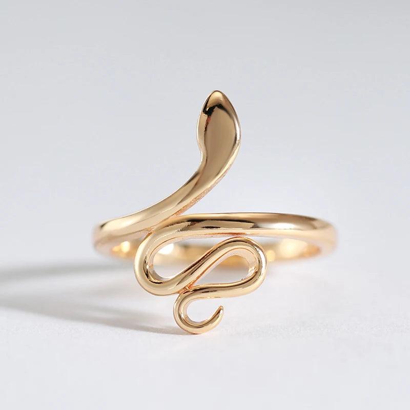 Fashion Snake Design 14K Filled Rose Gold With AAA Zircon Diamonds Punk Rock Ring VintageRings - Animal Jewellery