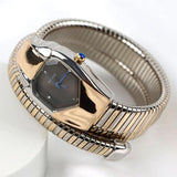 New Luxury Brand Unique Design Dial Snake Shape Zircon Diamonds, Ladies Gold Iced Out Analog Quartz Ladies Watches