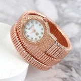 New Arrival Luxury Trendy Snake Design Winding Quartz Watches for Women - Fashion Bangle Bracelet Dress Watches