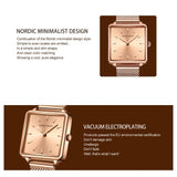 Simple Design Top Brand Stainless Steel Strap Quartz Ladies Watch - 3ATM Waterproof Multifunctional Women's Watches