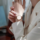 New Arrival Minimalist Style Ultra Thin Dial Elegant Ladies Watch Leather Strap Women's Dress Wristwatches