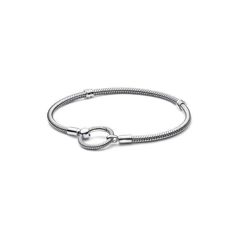 Exquisite Charm Bracelet Sterling Silver Classic Heart-Shaped T-shaped Design Bracelet -  Original Charm Jewellery - The Jewellery Supermarket