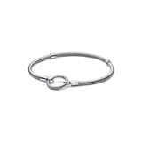 Exquisite Charm Bracelet Sterling Silver Classic Heart-Shaped T-shaped Design Bracelet -  Original Charm Jewellery - The Jewellery Supermarket