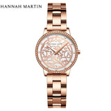 Elegant Top Layer Cowhide or Stainless Steel Strap Luxury Watch Quartz Movement 3ATM Waterproof Ladies Watches