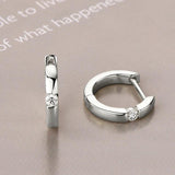 New Design 14KGP Moissanite Diamonds Hoop Earrings 2.0mm VVS1 Fine Jewellery - Silver Earrings for Women Men - The Jewellery Supermarket