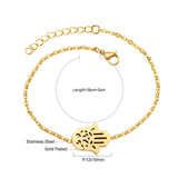 Simple Trendy Charm Bracelets for Women - Stainless Steel Infinity 8 Snowflake Hamsa Hand Tiny Chain Jewellery - The Jewellery Supermarket
