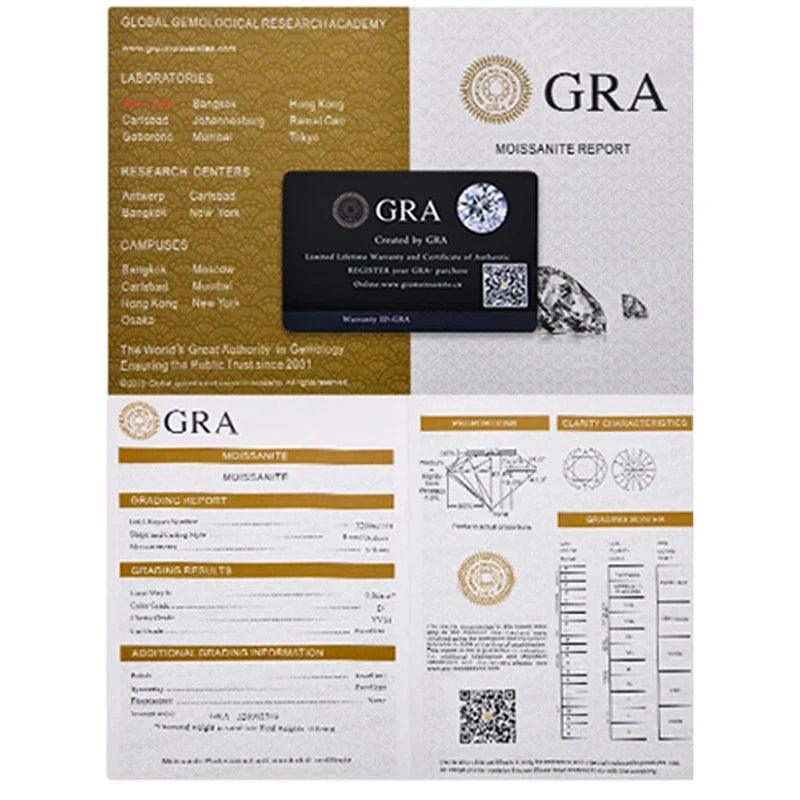 0.5ct 1ct 2ct Snowflake Moissanite Diamonds Sterling Silver Wedding Solitaire Rings with GRA Certificate Jewellery