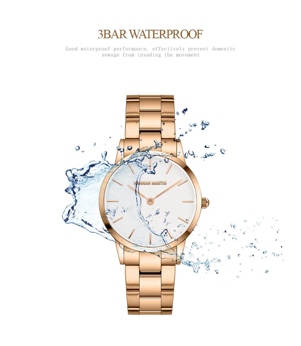 NEW Elegant Quartz Pearl Oyster Jade Stone White Shell Waterproof Ladies Full Stainless Steel Classic Wrist Watches