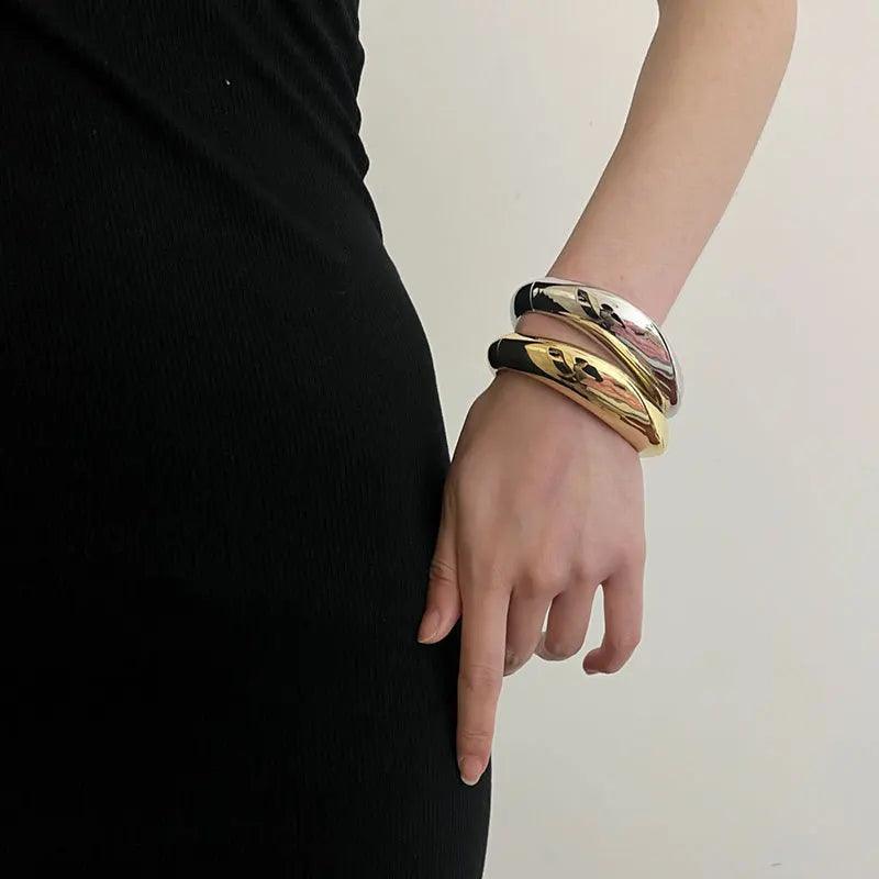 New Cool Trend Lovely Design Shiny Irregular Metal Bracelets For Women - Party Gifts Fashion Jewellery - The Jewellery Supermarket