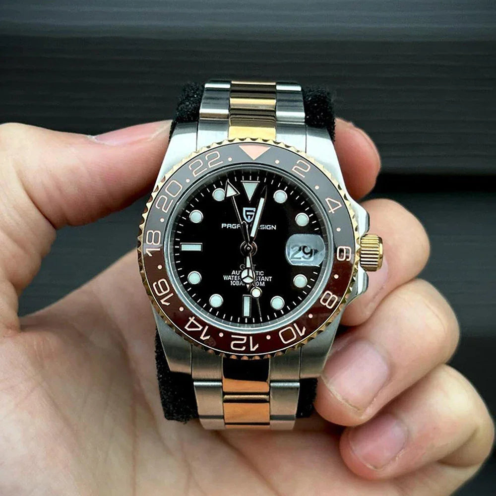New Top Brand NH34 AR Coating Sapphire Glass Automatic Watch 100M Waterproof GMT Sports Mechanical Watches