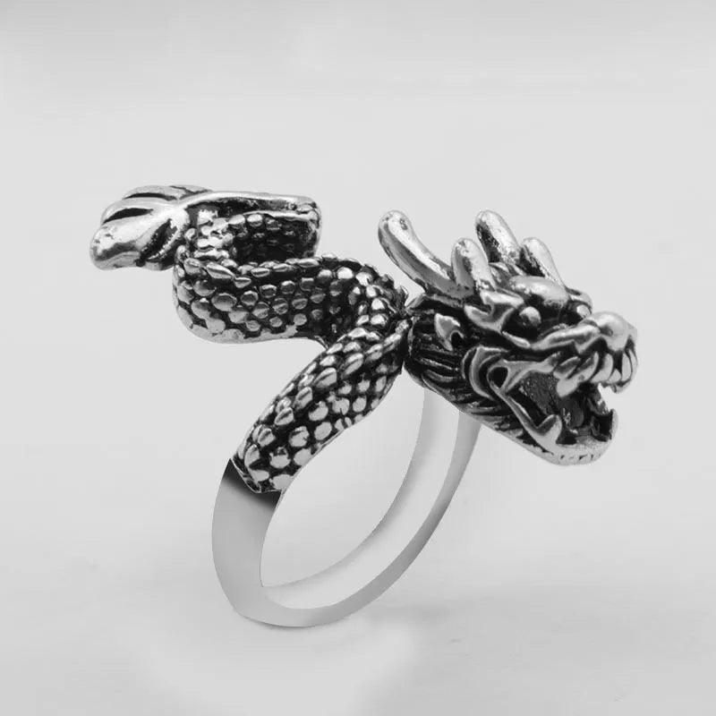 Gothic Punk Dragon Retro Viking Animal Adjustable Finger Rings for Women and Girls - Personality Magical Jewellery Gifts - The Jewellery Supermarket