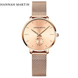 New Rose Gold Tone Elegant Stainless Steel Lady's Watch. Adjustable Multi Function Movement Quartz Wristwatches