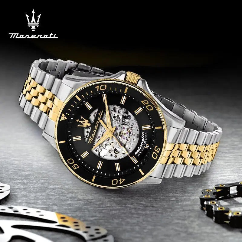 Maserati Sports Watch Men's Hollow Automatic Mechanical Fashion Perspective of European and American Watches