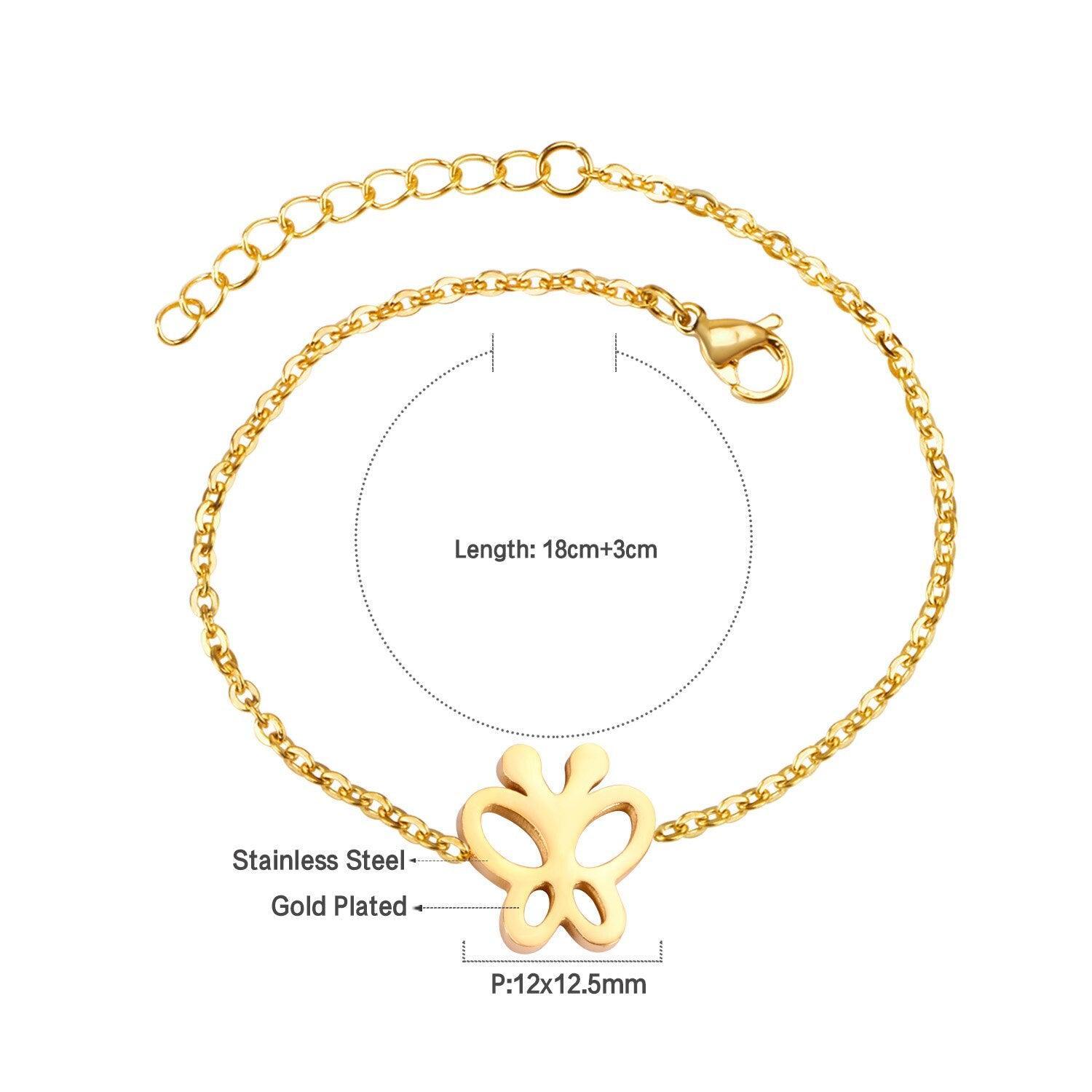 Simple Trendy Charm Bracelets for Women - Stainless Steel Infinity 8 Snowflake Hamsa Hand Tiny Chain Jewellery - The Jewellery Supermarket