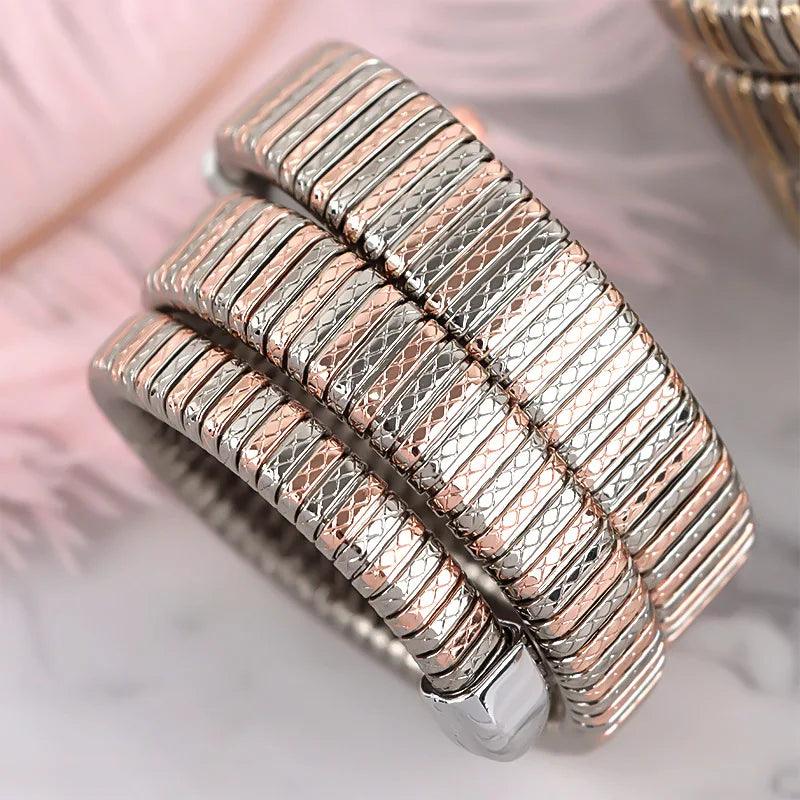 Luxury Snake Pattern Shiny Zircon Diamonds Studded Quartz Watches for Women Ladies Fashion Birthday Gift Jewellery