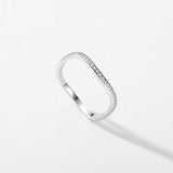 Geometric Twisted Sparkling AAAA Simulated Diamonds Ring - Wedding Engagement Statement Fine Jewellery - The Jewellery Supermarket
