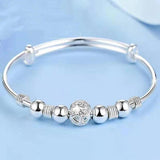 Fashion 925 Sterling Silver Lucky Beads charm Bangles For Women - Charm Bracelets Luxury Designer Jewellery - The Jewellery Supermarket