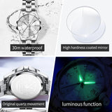 Elegant Luxury Brand Fashion Trend Quartz Lady's Watch Best Selling Waterproof Luminous Stainless Steel Watches