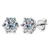 Astounding 1/2/4/6CTW. Moissanite Diamonds Stud Earrings - Sterling Silver for Women and Men Fine Jewellery - The Jewellery Supermarket