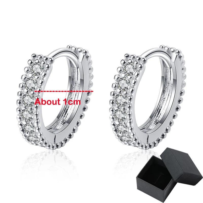Outstanding D Color VVS1 0.14ct Moissanite Diamonds Hoop Earrings Silver Wedding Gifts Fine Jewellery - The Jewellery Supermarket