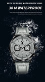 PLAYBOY Top Brand Fashion Watch for Men Leather Strap  High Quality Casual Waterproof Luxury Quartz Men's Watches
