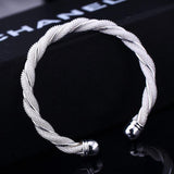 Fashion 925 Sterling Silver Lucky Beads charm Bangles For Women - Charm Bracelets Luxury Designer Jewellery - The Jewellery Supermarket
