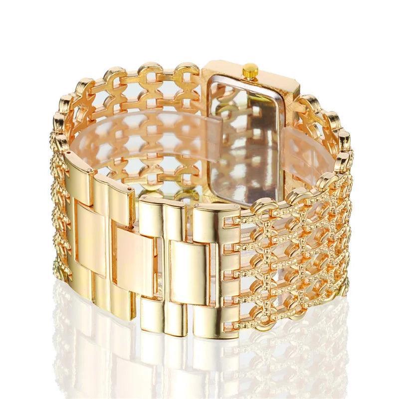 Classic Square Gold Women Watches High-end Temperament Ladies Dress Bracelet Watch Luxury Diamonds Quartz Wristwatch Montre - The Jewellery Supermarket