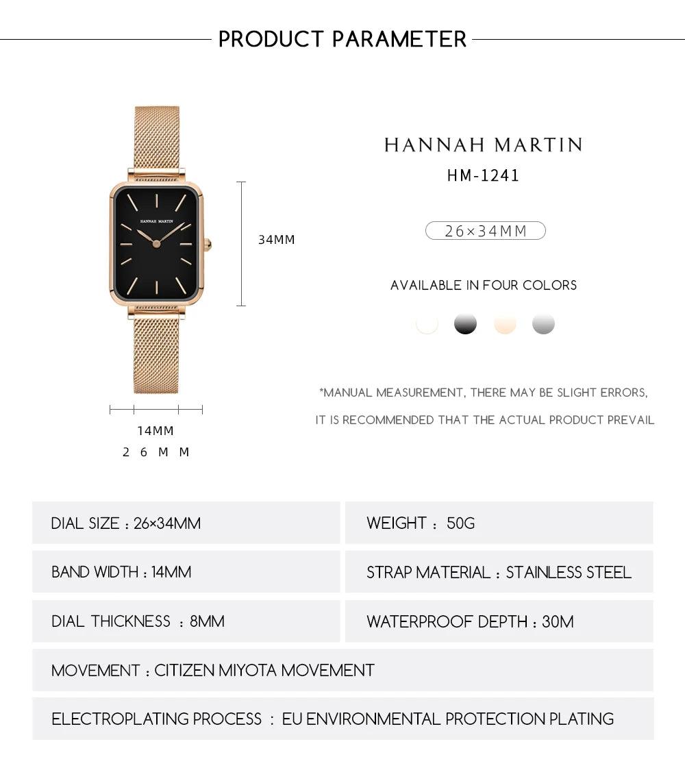New Elegant Square Women Stainless Steel Mesh Strap Fashion Japanese Movement Rose Gold Tone Leisure Fashion Watches
