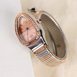 Unique Snake Shaped Design Bracelet Gold Silver Watches for Women Luxury Bangle Quartz Watches