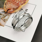 Punk Snake Cuff Bracelet Rhinestone Animal Alloy Bangles for Women - Statement Fashion Jewellery Big Bracelets