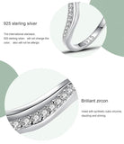 *NEW* Stylish Simple V Shape Sterling Silver AAAA High Quality Simulated Diamond Ring - The Jewellery Supermarket