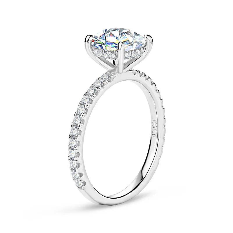 Amazing 925 Sterling Silver GRA Certified VVS1 D Color Moissanite Solitaire Wedding Engagement Fine Rings for Women