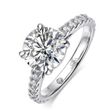 18K Gold Plated 3.5cttw VVS1 All Moissanite Diamonds Row Silver Wedding Engagement Fine Jewellery Rings Set - The Jewellery Supermarket