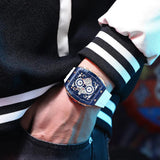 Top Brand Luxury Square Quartz Men's Watches - Waterproof Luminous Chronograph Watches for Men - The Jewellery Supermarket