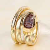 New Top Creative Design Pattern Dial  Snake Shape Quartz Ladies Watches - Fashion Unique Strap Waterproof Wristwatch