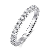 18K Gold Plated 3.5cttw VVS1 All Moissanite Diamonds Row Silver Wedding Engagement Fine Jewellery Rings Set - The Jewellery Supermarket
